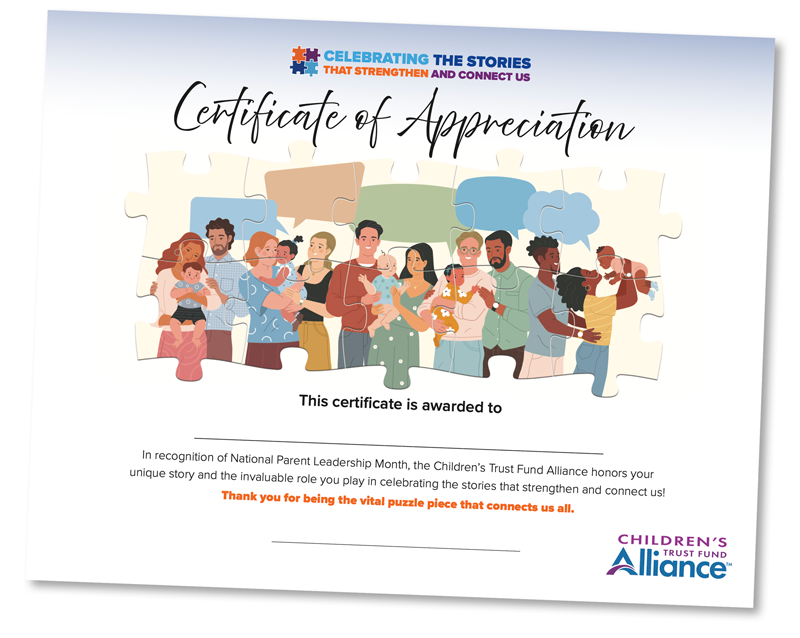 National Parent Leadership Month Certificate